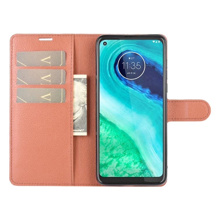 For Motorola Moto G8 Litchi Texture Horizontal Flip Protective Case with Holder & Card Slots & Wallet
