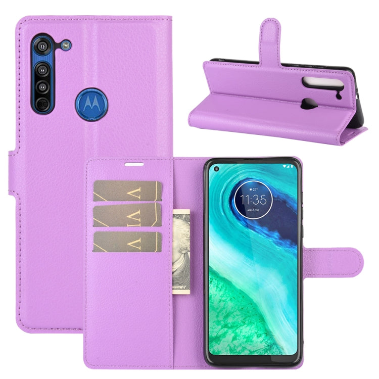 For Motorola Moto G8 Litchi Texture Horizontal Flip Protective Case with Holder & Card Slots & Wallet