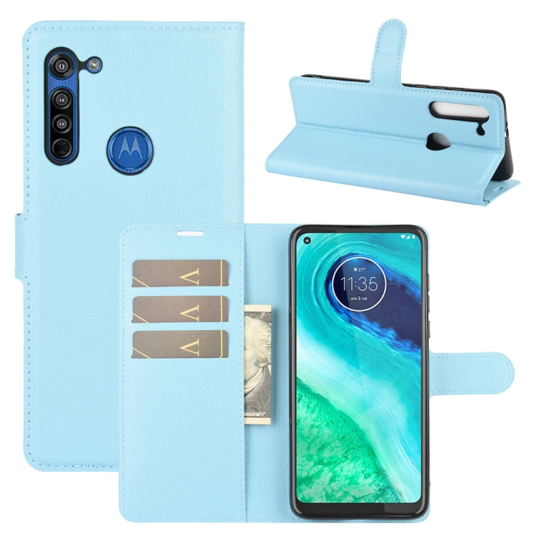 For Motorola Moto G8 Litchi Texture Horizontal Flip Protective Case with Holder & Card Slots & Wallet