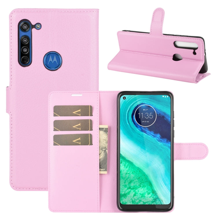 For Motorola Moto G8 Litchi Texture Horizontal Flip Protective Case with Holder & Card Slots & Wallet