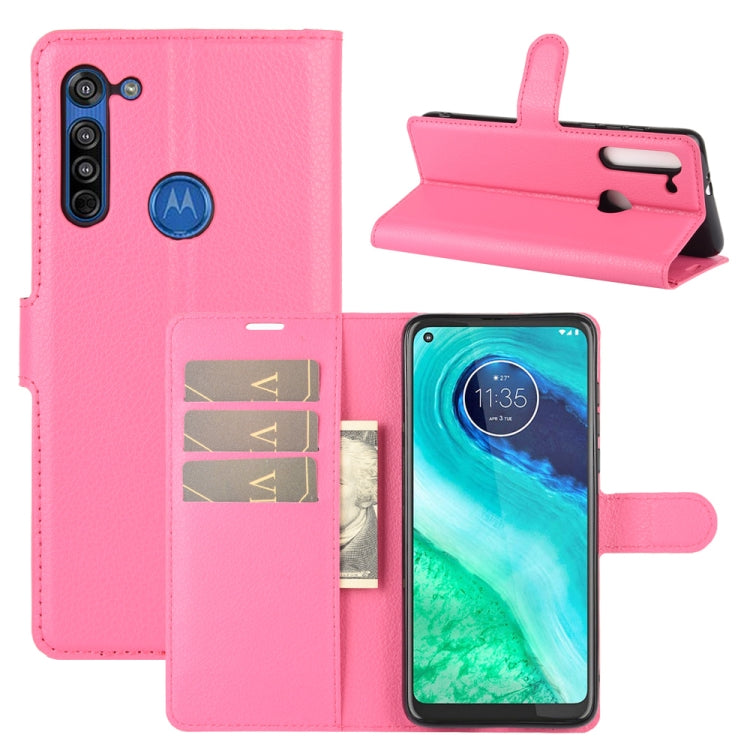 For Motorola Moto G8 Litchi Texture Horizontal Flip Protective Case with Holder & Card Slots & Wallet
