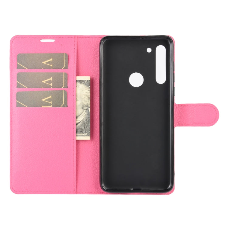 For Motorola Moto G8 Litchi Texture Horizontal Flip Protective Case with Holder & Card Slots & Wallet