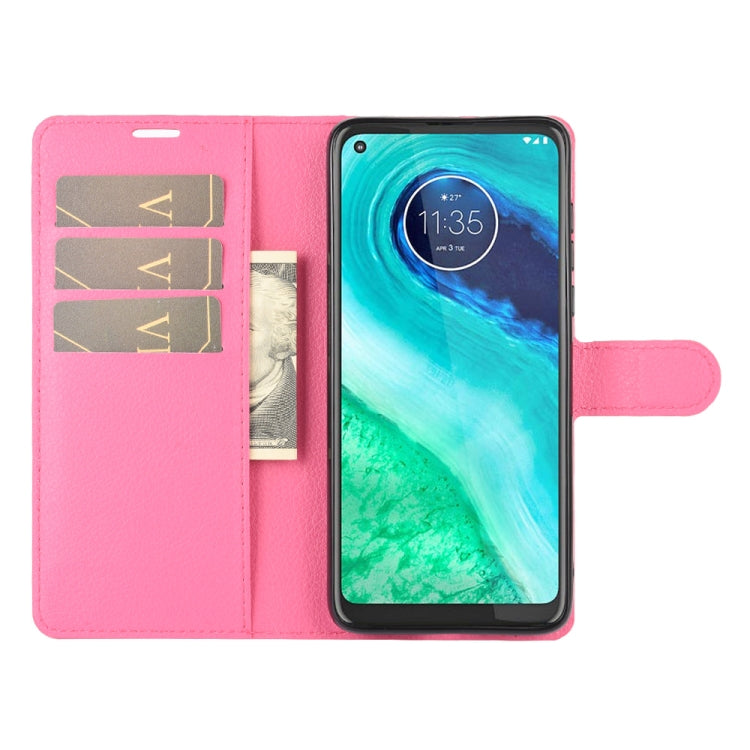 For Motorola Moto G8 Litchi Texture Horizontal Flip Protective Case with Holder & Card Slots & Wallet