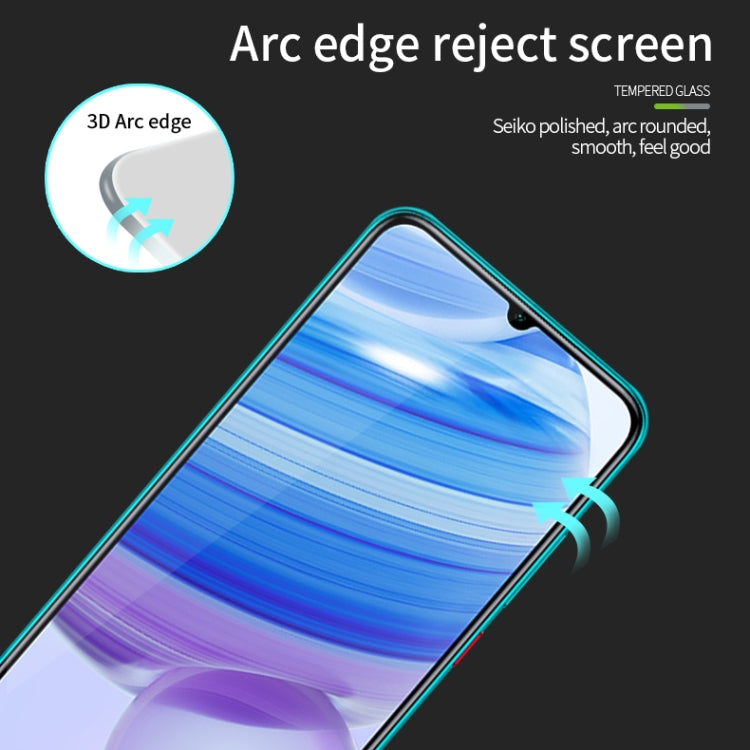 For Xiaomi Redmi 10X 5G MOFI 9H 3D Explosion-proof Curved Screen Tempered Glass Film(Black)