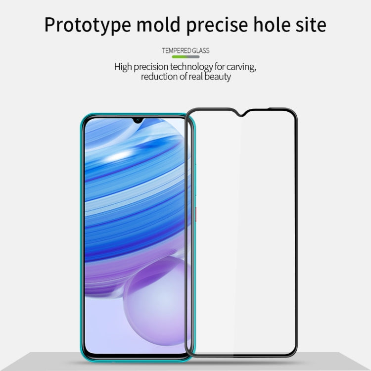For Xiaomi Redmi 10X Pro MOFI 9H 3D Explosion-proof Curved Screen Tempered Glass Film(Black)