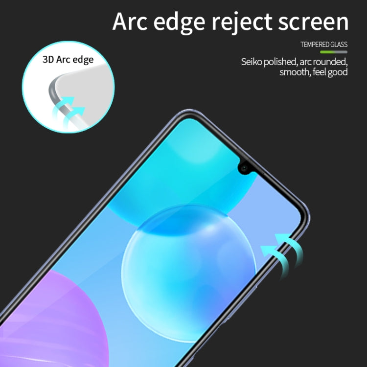 For Huawei Enjoy20 Pro/Honor30 Lite MOFI 9H 3D Explosion-proof Curved Screen Tempered Glass Film(Black)