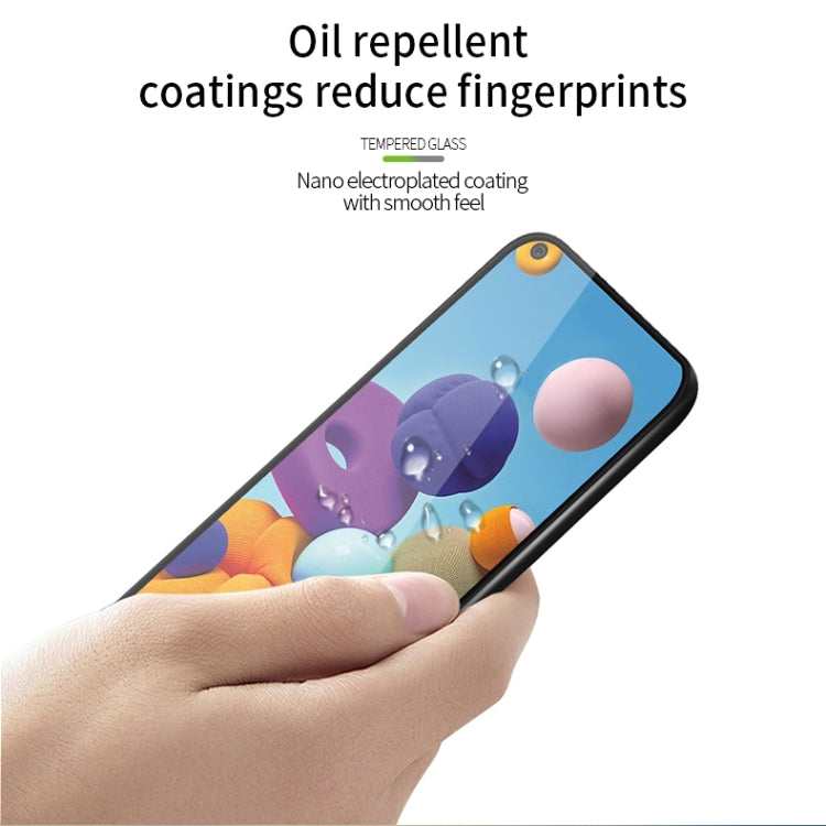 For Samsung Galaxy A21 / A21s MOFI 9H 3D Explosion-proof Curved Screen Tempered Glass Film(Black)