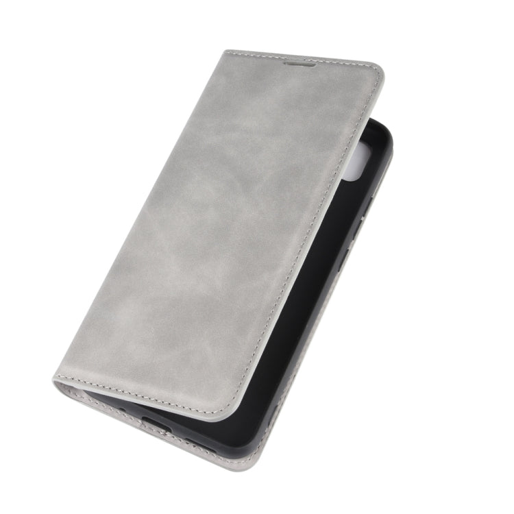For Xiaomi Redmi 9C Retro-skin Business Magnetic Suction Leather Case with Holder & Card Slots & Wallet