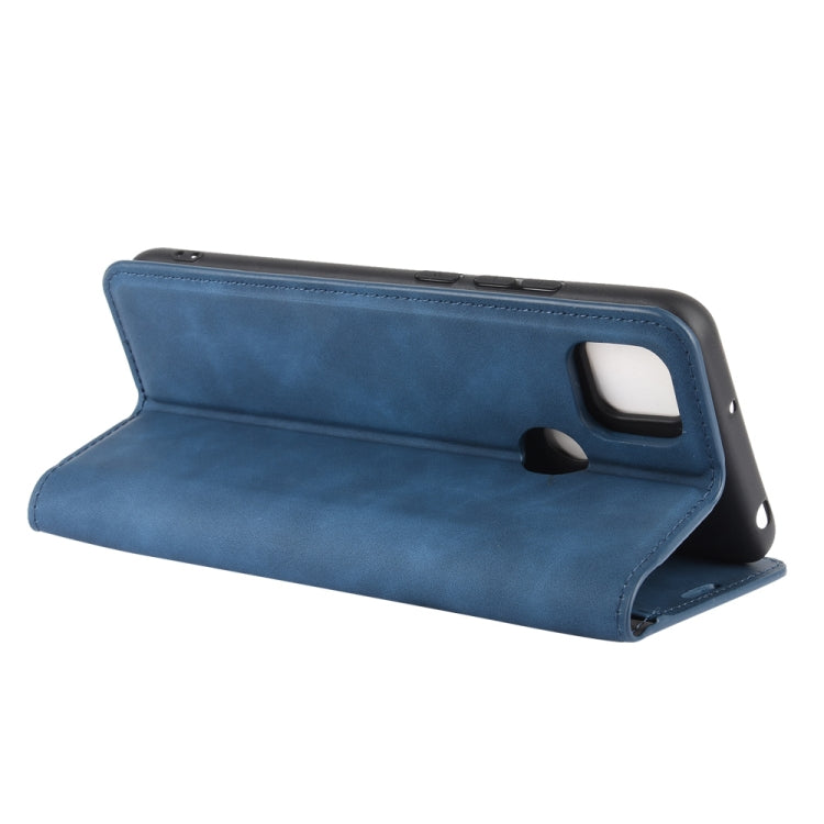 For Xiaomi Redmi 9C Retro-skin Business Magnetic Suction Leather Case with Holder & Card Slots & Wallet
