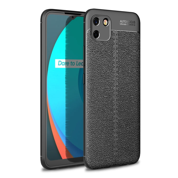 For OPPO Realme C11 Litchi Texture TPU Shockproof Case