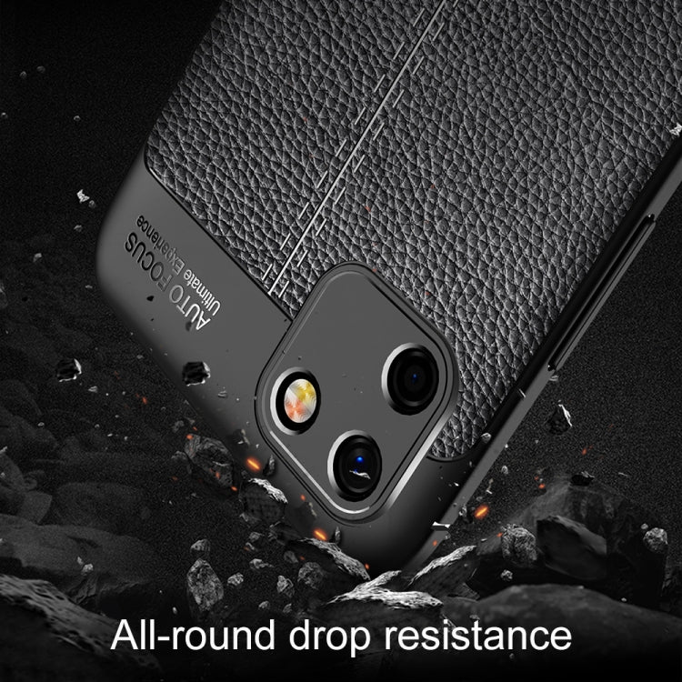For OPPO Realme C11 Litchi Texture TPU Shockproof Case