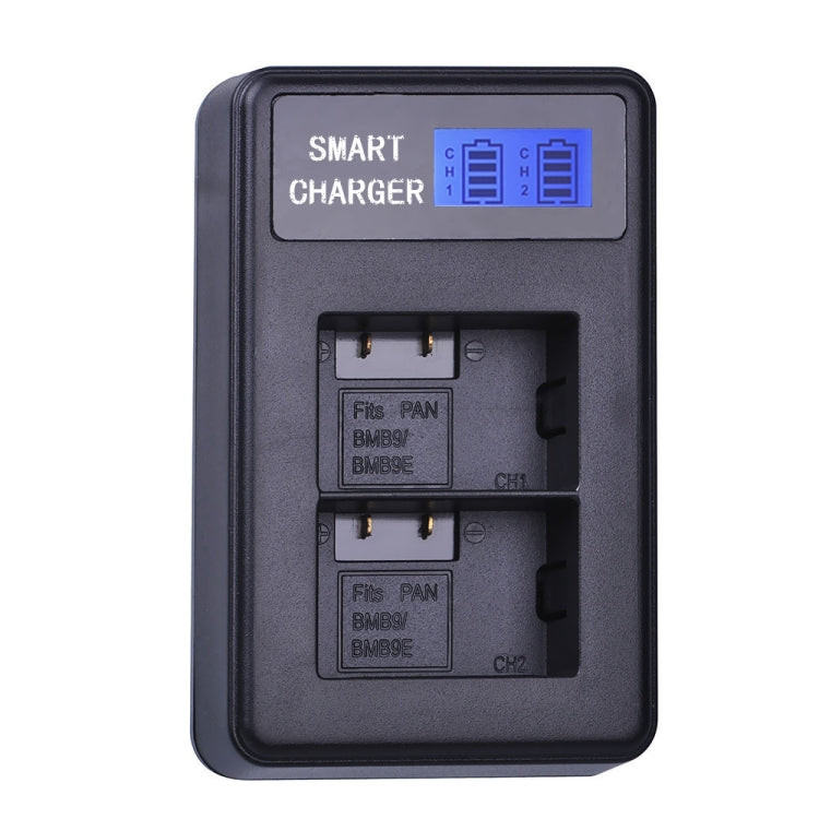 Smart LCD Display USB Dual Charger for PANASONIC DMW-BMB9E(T)