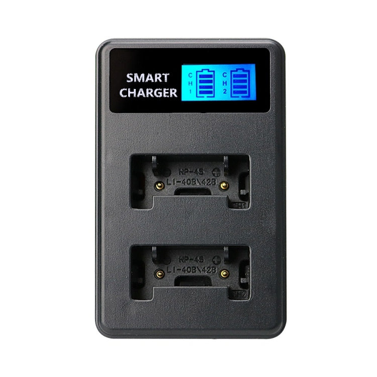 Smart LCD Display USB Dual Charger for LI-40B/42B/ Nikon EN-EL10/ Pentax D-LI63/LI108/ Ricoh DS-6365/ Fuji NP-45/ Casio NP-80/ Kodak K7006