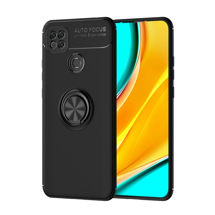 For Xiaomi Redmi 9C Metal Ring Holder 360 Degree Rotating TPU Case