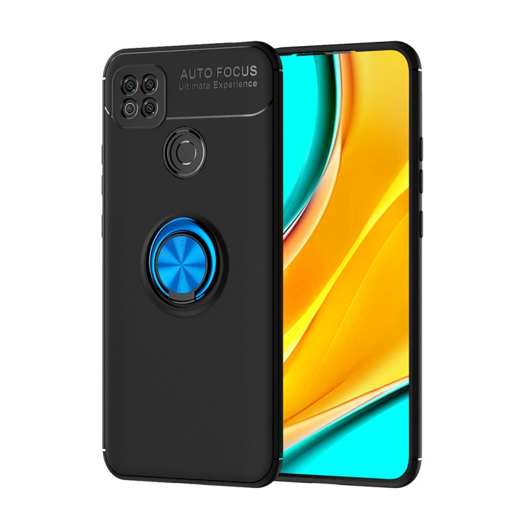 For Xiaomi Redmi 9C Metal Ring Holder 360 Degree Rotating TPU Case