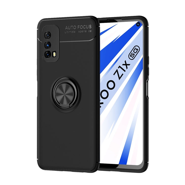 For VIVO IQOO Z1X Metal Ring Holder 360 Degree Rotating TPU Case