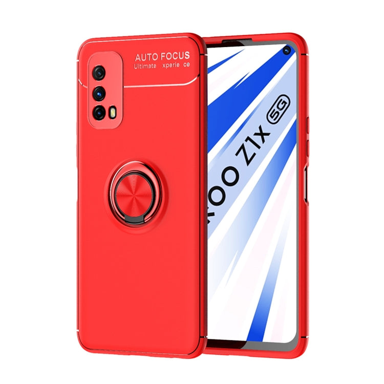 For VIVO IQOO Z1X Metal Ring Holder 360 Degree Rotating TPU Case