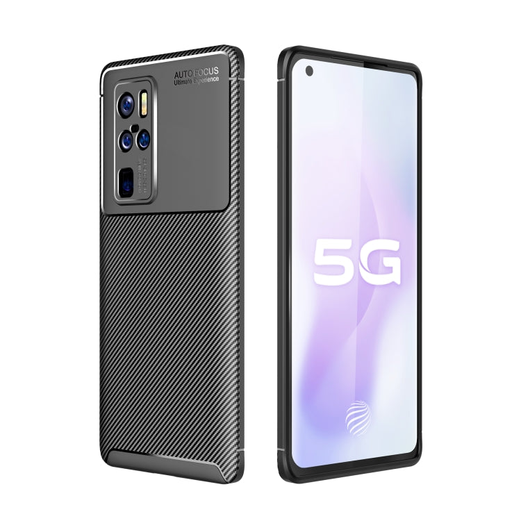 For vivo X50 Pro+ Carbon Fiber Texture Shockproof TPU Case