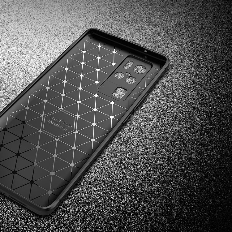 For vivo X50 Pro+ Carbon Fiber Texture Shockproof TPU Case