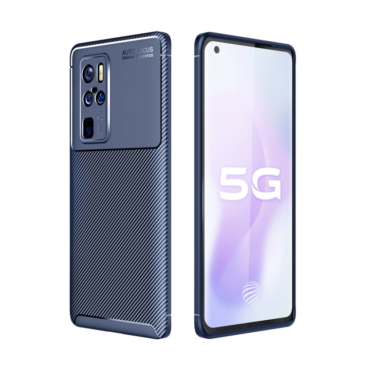 For vivo X50 Pro+ Carbon Fiber Texture Shockproof TPU Case