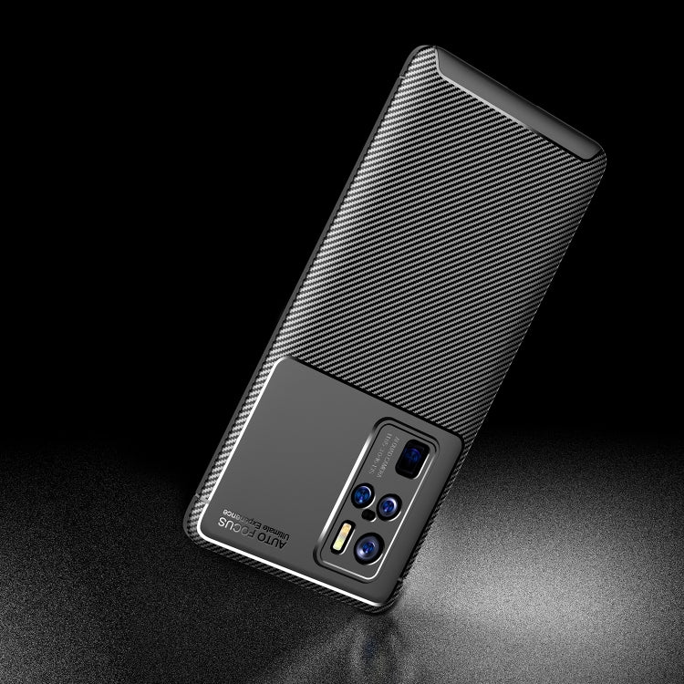 For vivo X50 Pro+ Carbon Fiber Texture Shockproof TPU Case