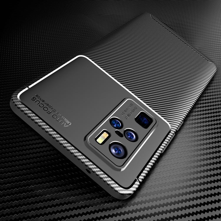 For vivo X50 Pro+ Carbon Fiber Texture Shockproof TPU Case