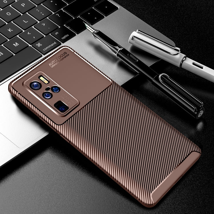 For vivo X50 Pro+ Carbon Fiber Texture Shockproof TPU Case