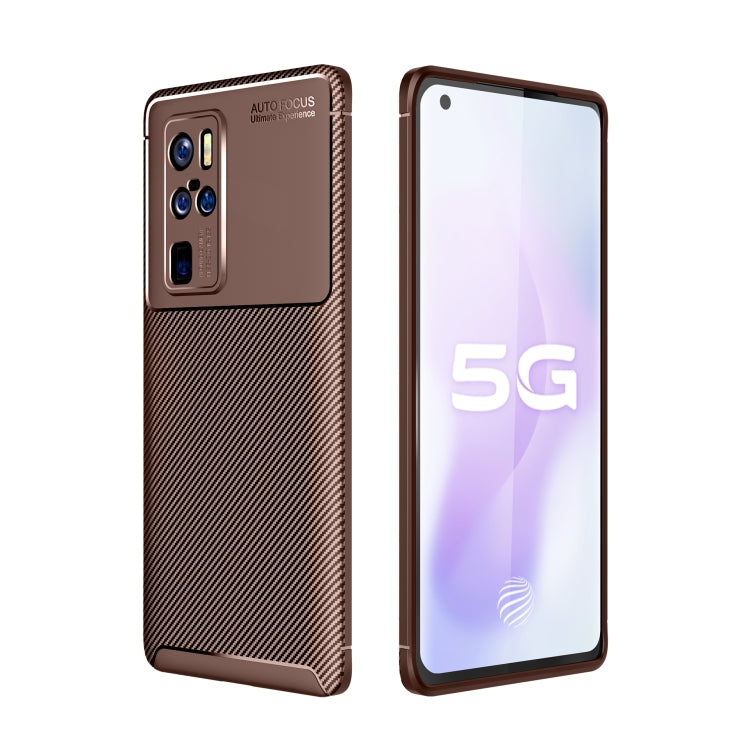 For vivo X50 Pro+ Carbon Fiber Texture Shockproof TPU Case