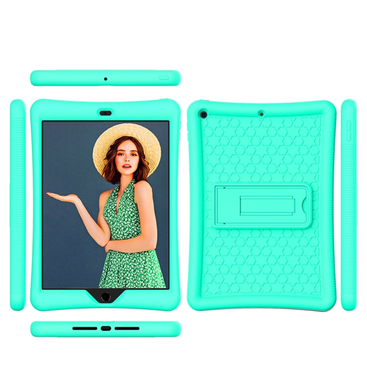 For iPad 10.2 Shockproof Silicone + PC Protection Case with Holder