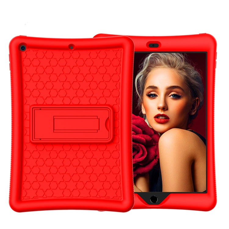For iPad 10.2 Shockproof Silicone + PC Protection Case with Holder