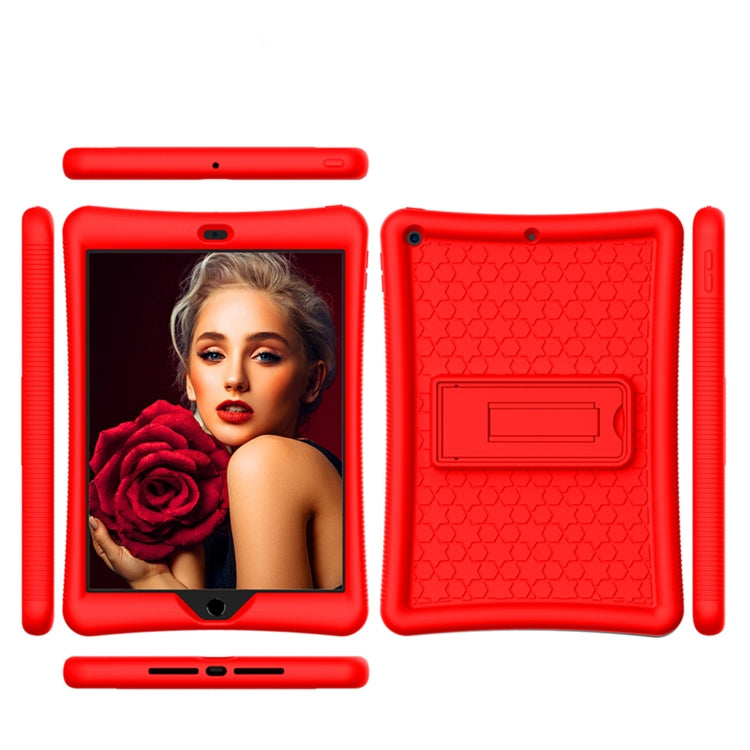 For iPad 10.2 Shockproof Silicone + PC Protection Case with Holder