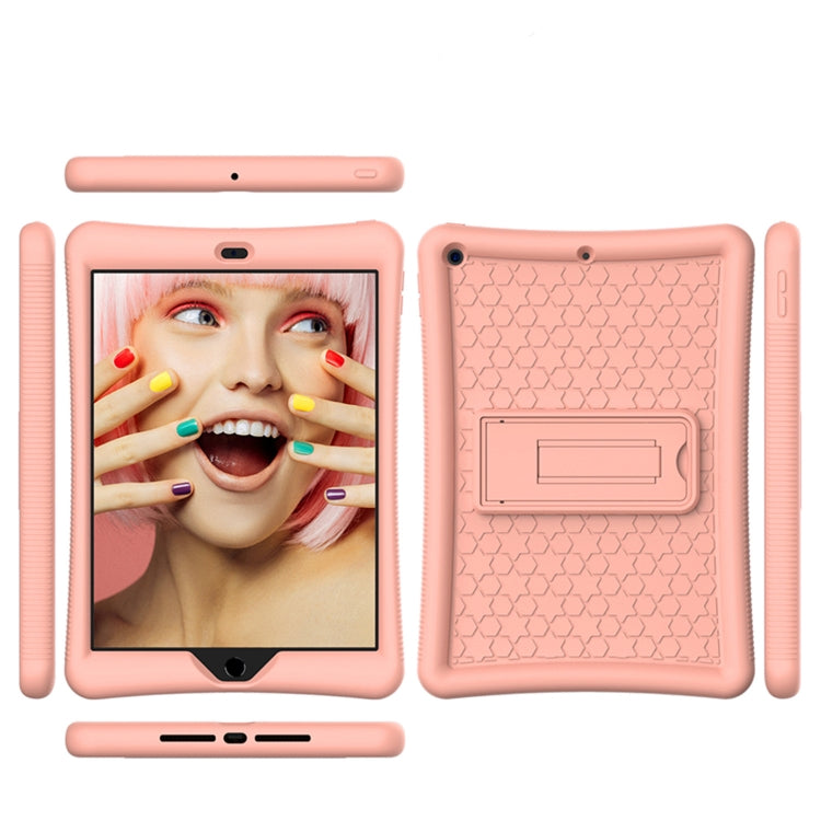 For iPad 10.2 Shockproof Silicone + PC Protection Case with Holder