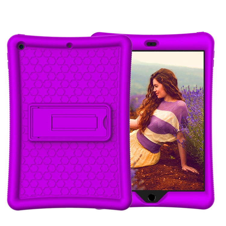 For iPad 10.2 Shockproof Silicone + PC Protection Case with Holder
