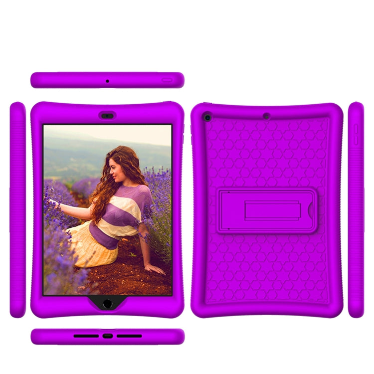 For iPad 10.2 Shockproof Silicone + PC Protection Case with Holder