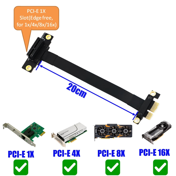 K8 PCI-e PCI Express 36PIN 1 x 90 Degrees Extension Cable