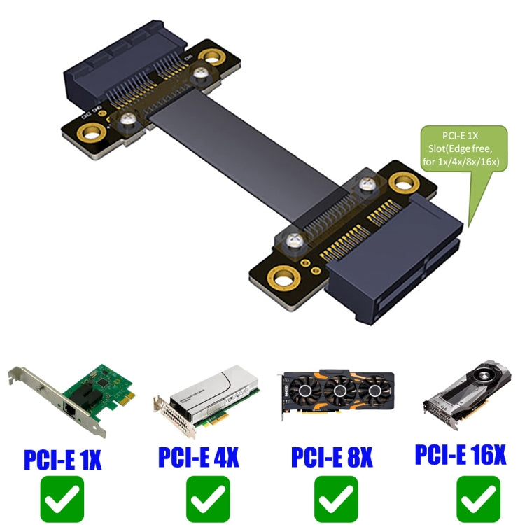 K10 PCI-e  PCI Express 36PIN 1X Female to Female Extension Cable with Gold-plated Connector, Length: 20cm
