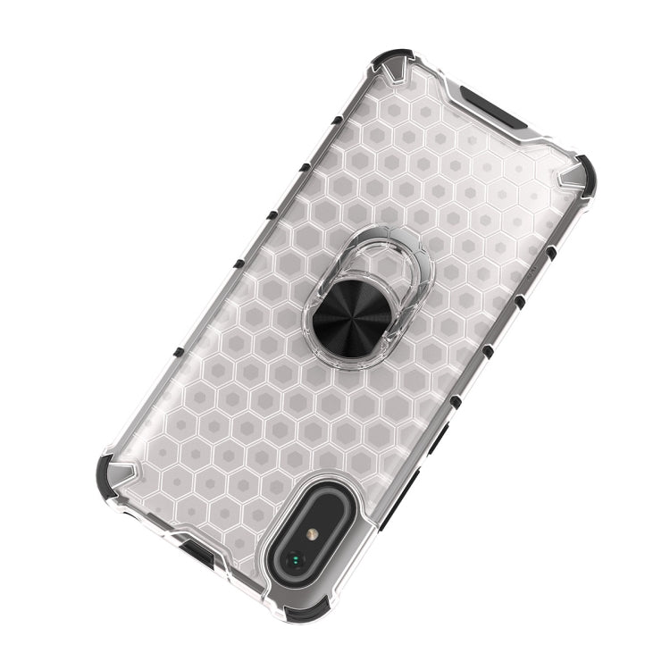 For Xiaomi Redmi 9A Shockproof Honeycomb PC + TPU Ring Holder Protection Case