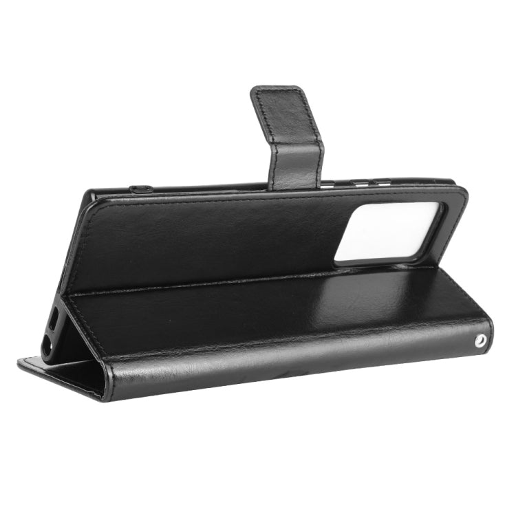 For Samsung Galaxy Note20 Ultra Retro Crazy Horse Texture Horizontal Flip Leather Case with Holder & Card Slots & Lanyard