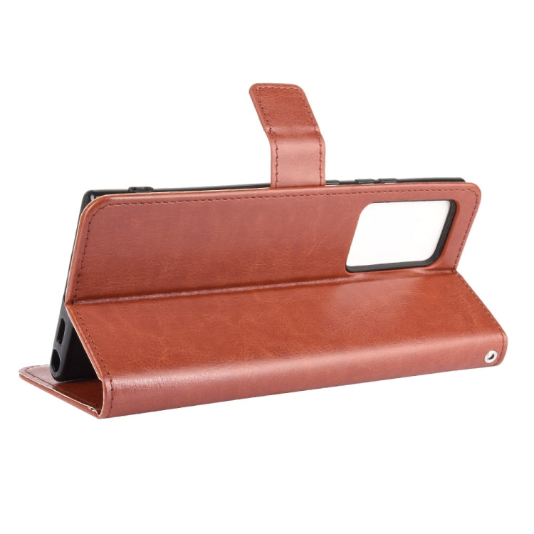 For Samsung Galaxy Note20 Ultra Retro Crazy Horse Texture Horizontal Flip Leather Case with Holder & Card Slots & Lanyard