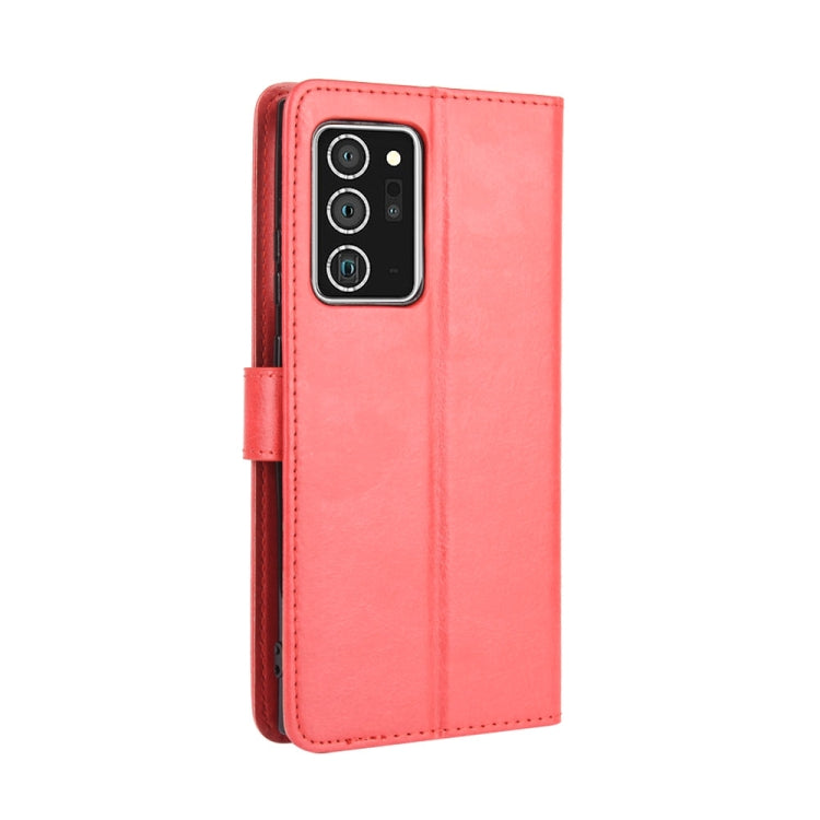 For Samsung Galaxy Note20 Ultra Retro Crazy Horse Texture Horizontal Flip Leather Case with Holder & Card Slots & Lanyard