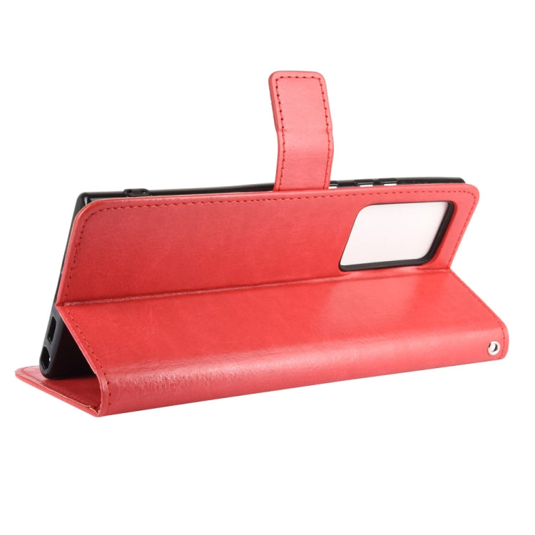For Samsung Galaxy Note20 Ultra Retro Crazy Horse Texture Horizontal Flip Leather Case with Holder & Card Slots & Lanyard