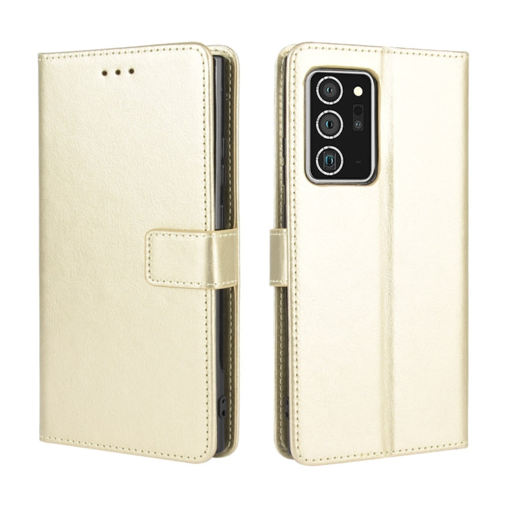 For Samsung Galaxy Note20 Ultra Retro Crazy Horse Texture Horizontal Flip Leather Case with Holder & Card Slots & Lanyard