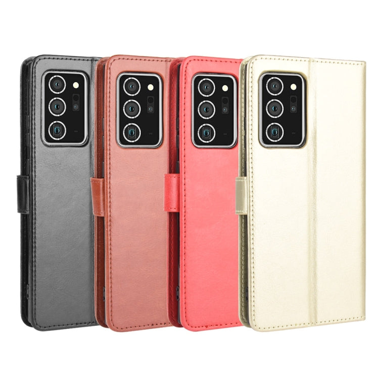 For Samsung Galaxy Note20 Ultra Retro Crazy Horse Texture Horizontal Flip Leather Case with Holder & Card Slots & Lanyard