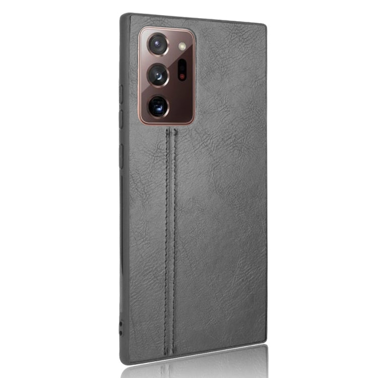 For Samsung Galaxy Note20 Ultra Shockproof Sewing Cow Pattern Skin PC + PU + TPU Case