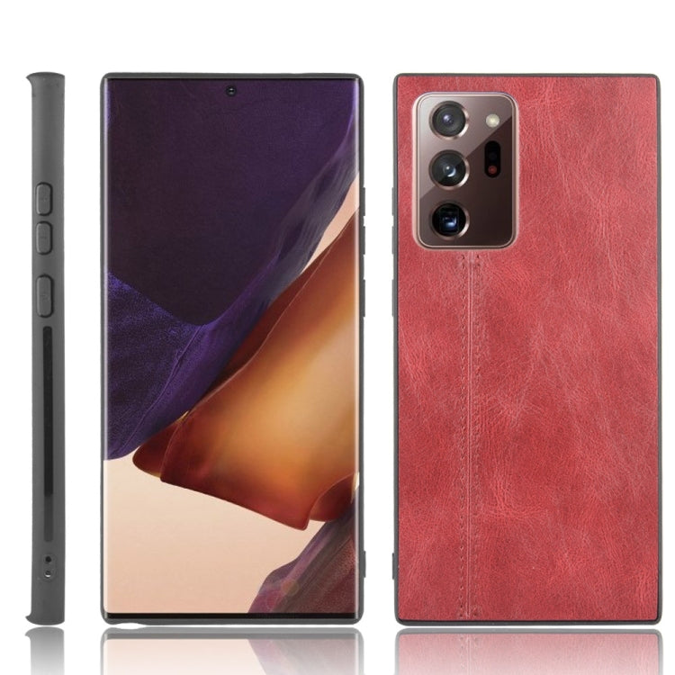 For Samsung Galaxy Note20 Ultra Shockproof Sewing Cow Pattern Skin PC + PU + TPU Case