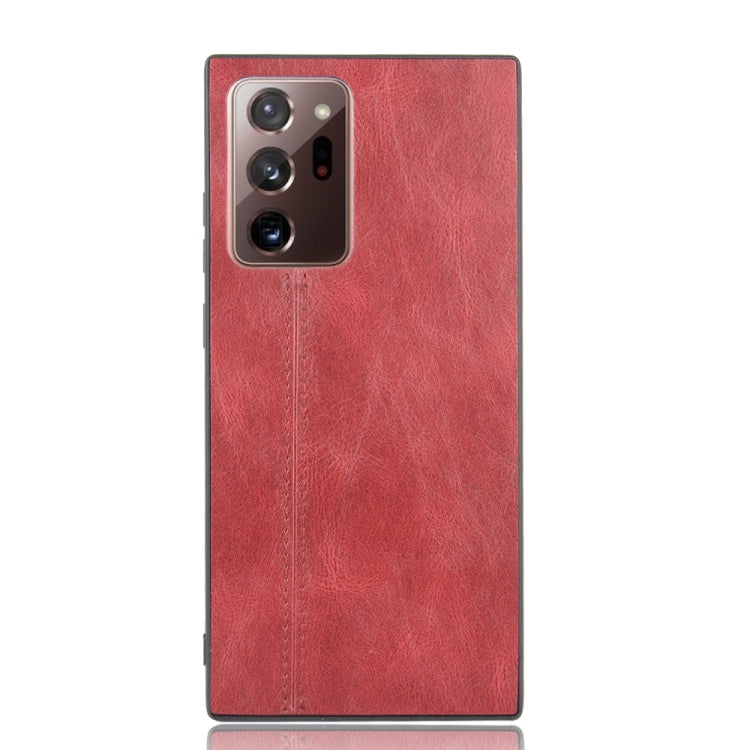 For Samsung Galaxy Note20 Ultra Shockproof Sewing Cow Pattern Skin PC + PU + TPU Case