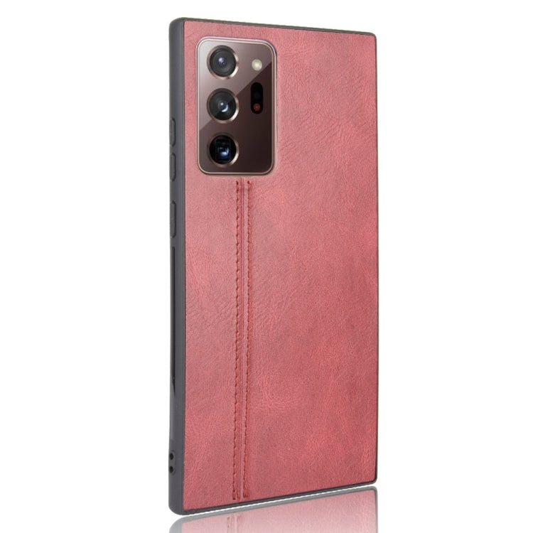 For Samsung Galaxy Note20 Ultra Shockproof Sewing Cow Pattern Skin PC + PU + TPU Case