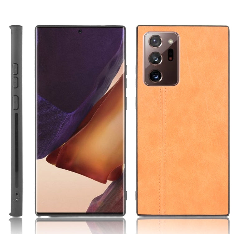 For Samsung Galaxy Note20 Ultra Shockproof Sewing Cow Pattern Skin PC + PU + TPU Case