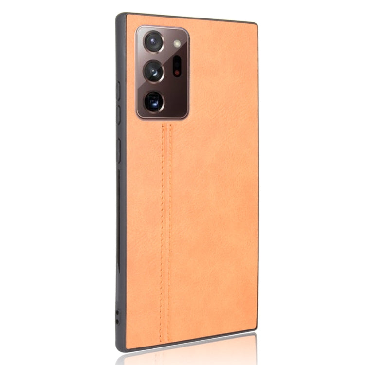 For Samsung Galaxy Note20 Ultra Shockproof Sewing Cow Pattern Skin PC + PU + TPU Case