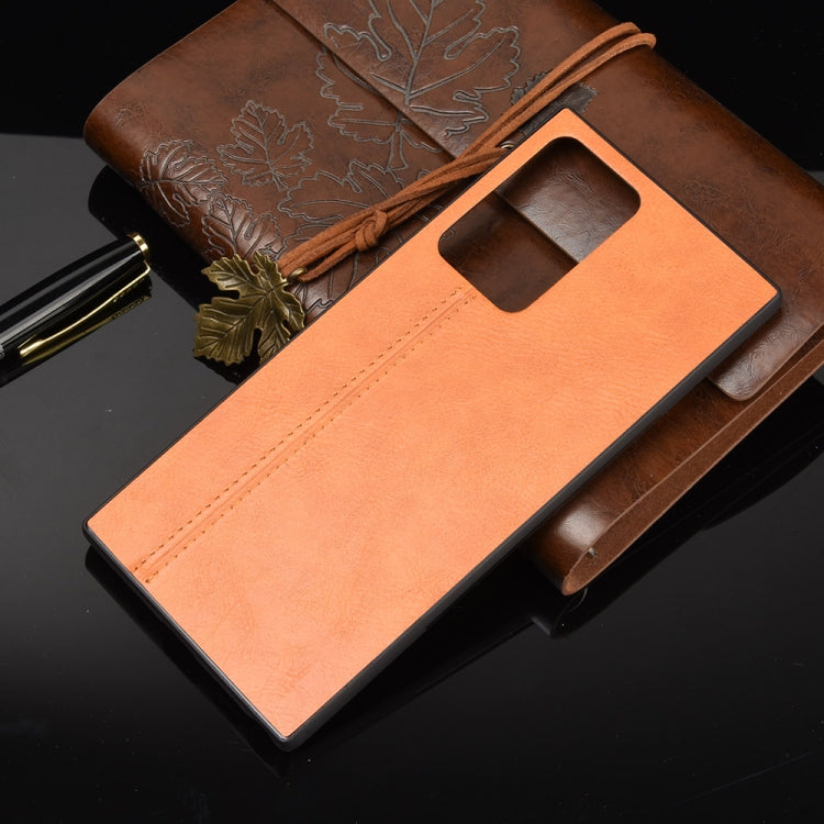 For Samsung Galaxy Note20 Ultra Shockproof Sewing Cow Pattern Skin PC + PU + TPU Case